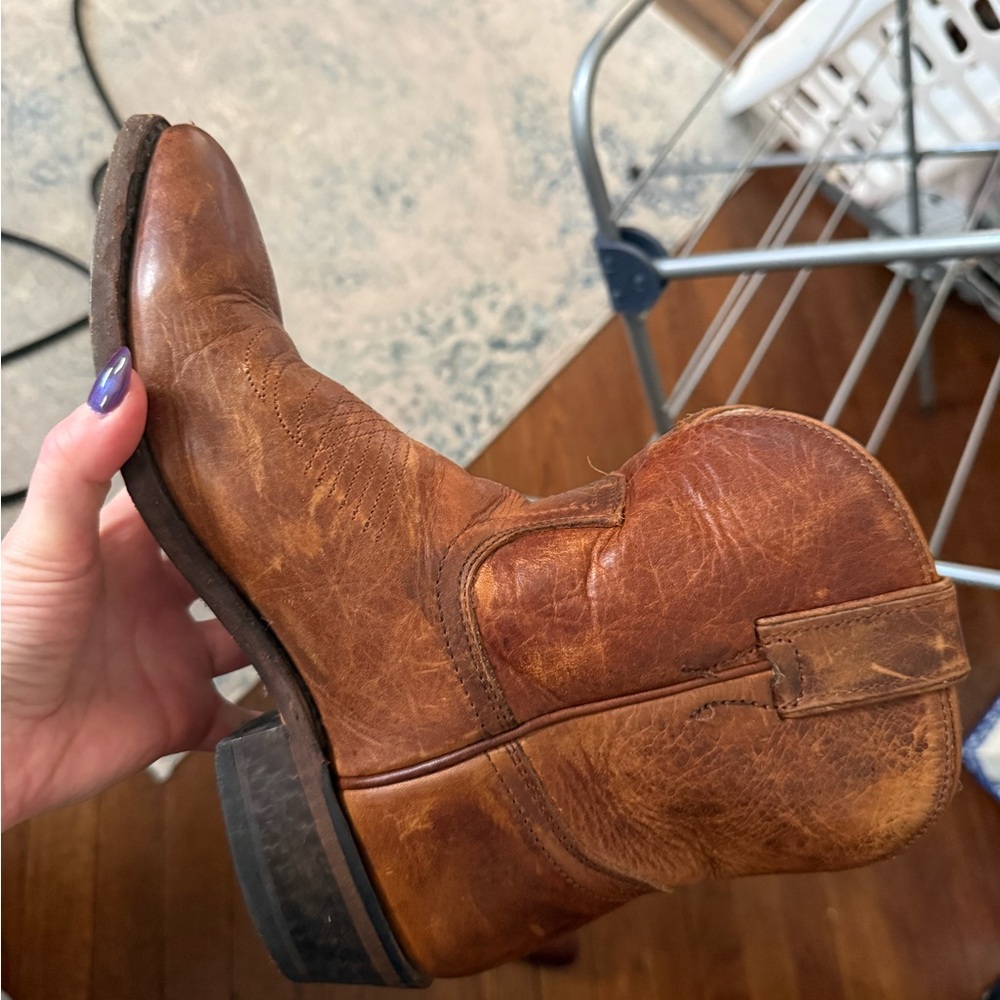 Frye Tan Leather Cowboy Boots - Picture 7 of 12